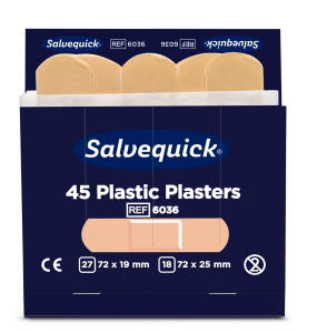 Salvequick refill 6036, plastic pleisters  1 x 45 stuks
