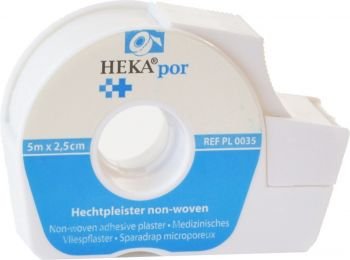 HEKA Por Non-Woven Hechtpleister Dispenser 5m X 2,5cm niet steriel - 1 stuk