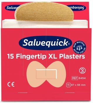 Salvequick Refill 6454 Extra Grote Vingertoppleisters 1 x 15 stuks