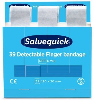 Salvequick Refill 6796 Extra Lange vingerpleister detecteerbaar 1 x 39 stuks