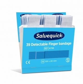 Salvequick Refill 6796 Extra Lange vingerpleister detecteerbaar 6 x 39 stuks