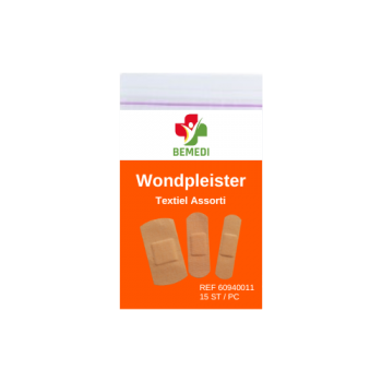 Bemedi Wondpleister Textiel Assorti - 15 stuks
