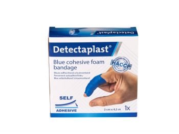 Detectaplast Zelfhechtend Blauw Schuimverband 3 cm x 4,5 m - 1 stuk