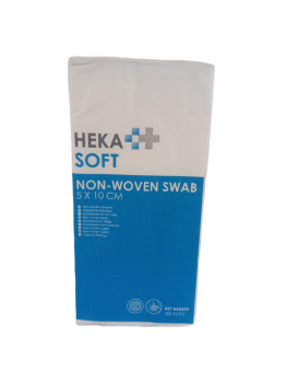 HEKA Soft non-woven kompres 10 x 5 cm niet steriel - 4 lagen - 100 stuks