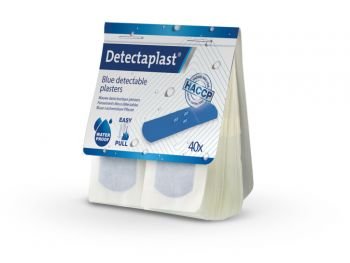 Detectaplast Tear & Wear Waterbestendig Blauwe Pleisters 25 x 72 mm - 5 x 40st /doosje